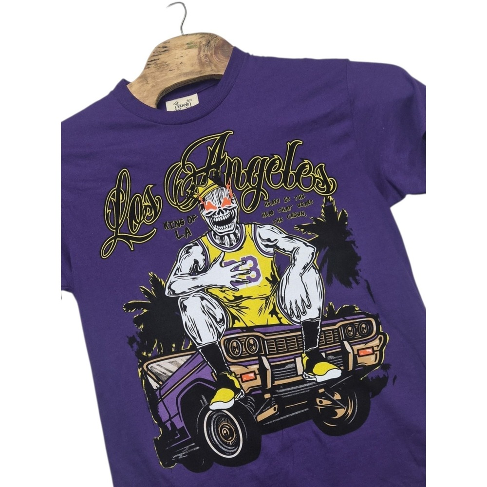 Brand X NBA Los Angeles Lakers LeBron James 23 T Shirt Purple Size Medium